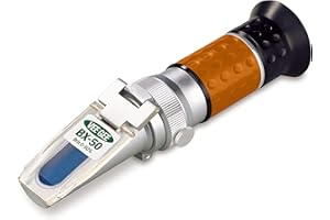 VEEGEE Vee Gee Scientific BX-50 Handheld Refractometer, with Brix Scale, 0-50%, +/-0.5% Accuracy, 0.50% Resolution
