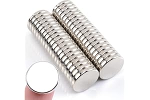 MIN CI 40 Pcs Super Strong Neodymium Disc Magnets, 18 mm x 3 mm Small Magnets for Dry Erase Board Whiteboard Office Fridge Crafts, Mini Round Rare Earth Magnet s for Building Scientific Models