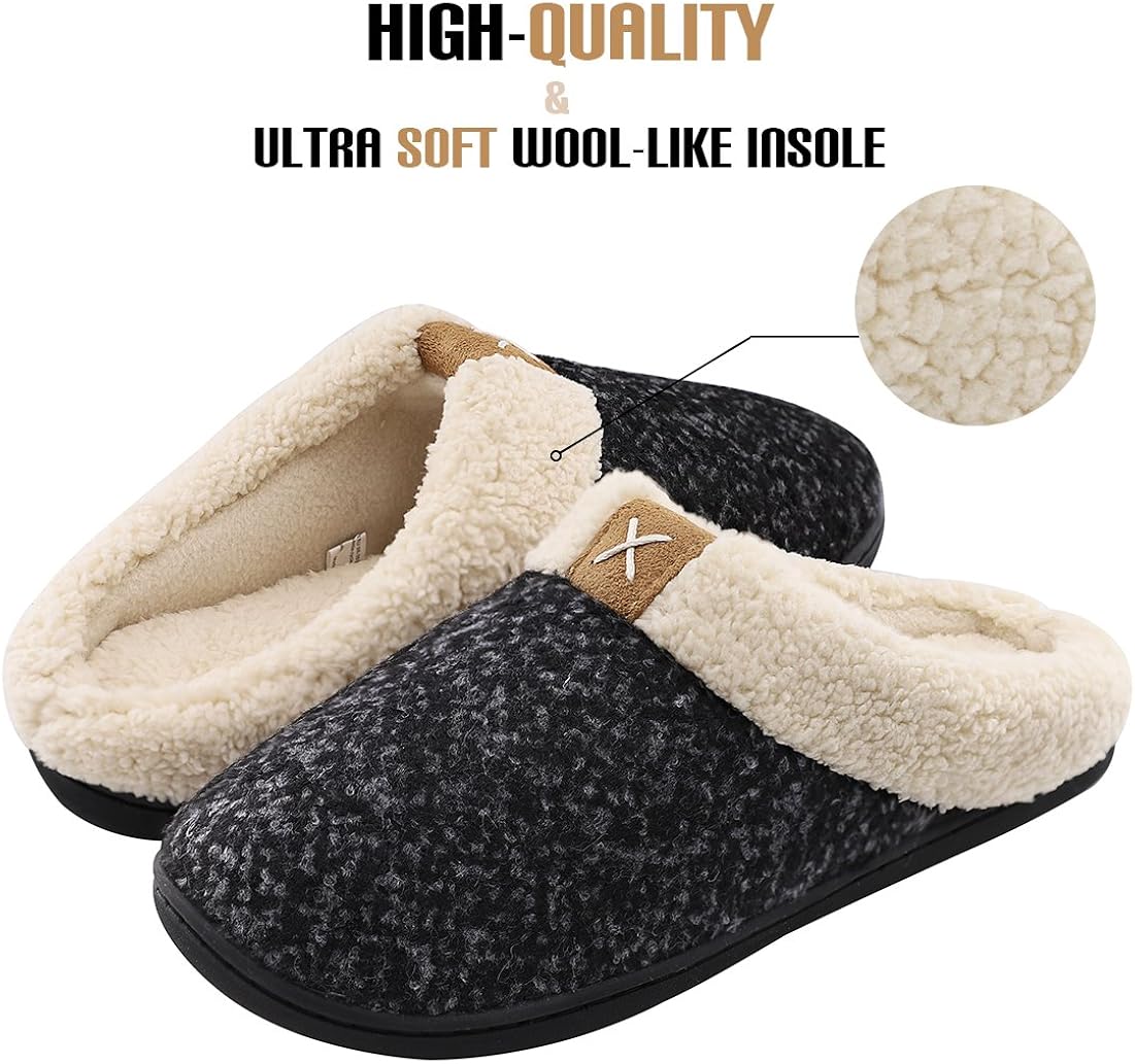 ultraideas comfort fleece memory foam slippers at amazon