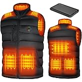 KOVNLO Heated Vest for Men With Battery Pack Included, Smart Controller with Lights-out Design, Electric Heated Jackets