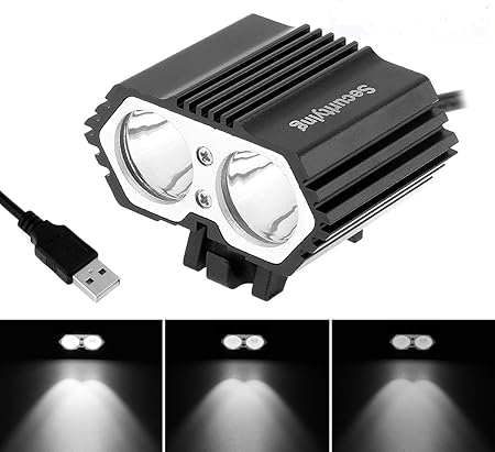 SecurityIng USB防水LEDヘッドランプ 超高輝度 1800ルーメン