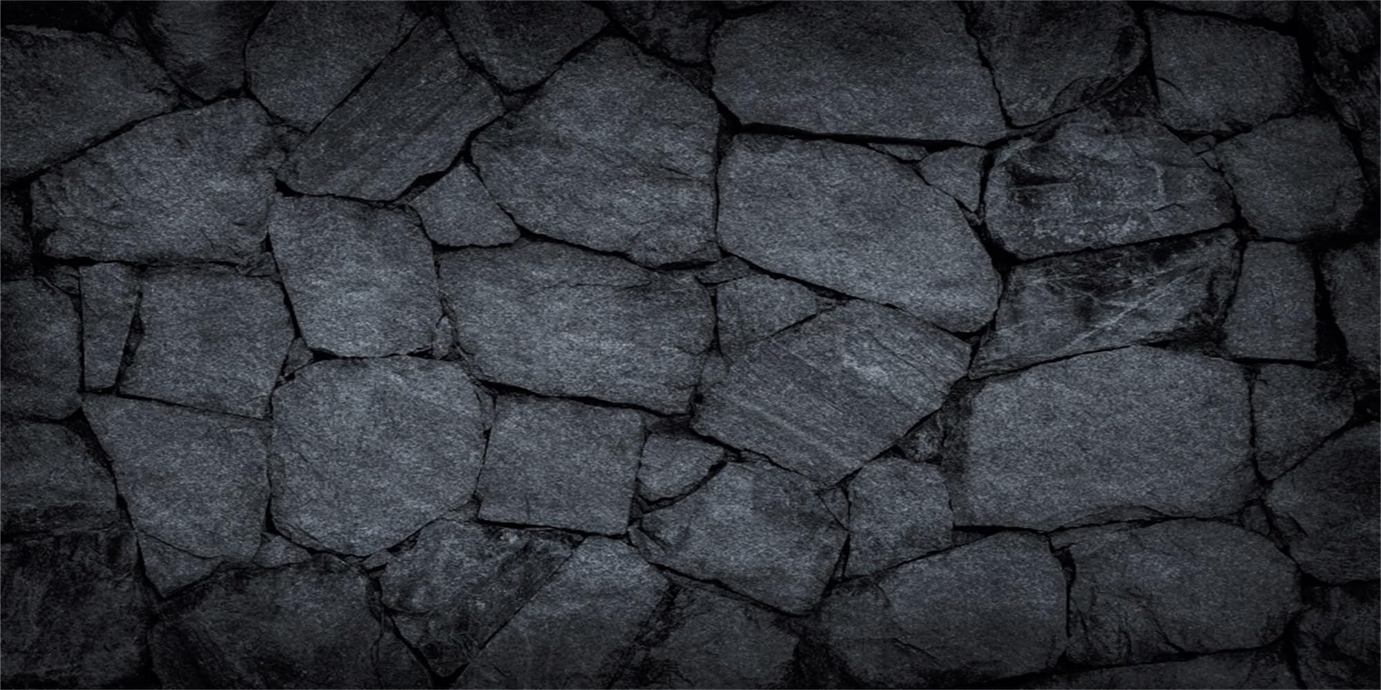 MIRRORANG 120x61cm Rock Aquarium Background Dark Grey Stone Fish Tank Poster Backdrop Rocky Terrarium Background Vinyl Background