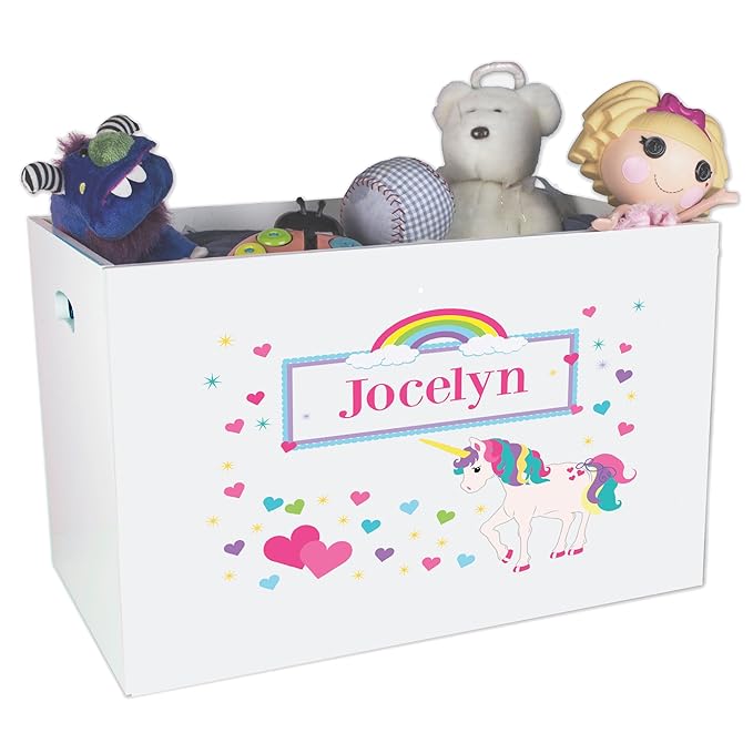 unicorn wooden toy box