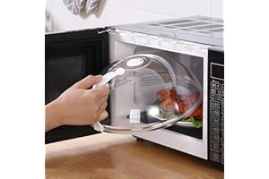 WENWELL Microwave Splatter Cover for Food,Clear Microwave Splash Guard Cooker lid with Handle,Dish bowl Plate Serving Cover Home Kitchen Essential,BPA-Free,Saft Plastic