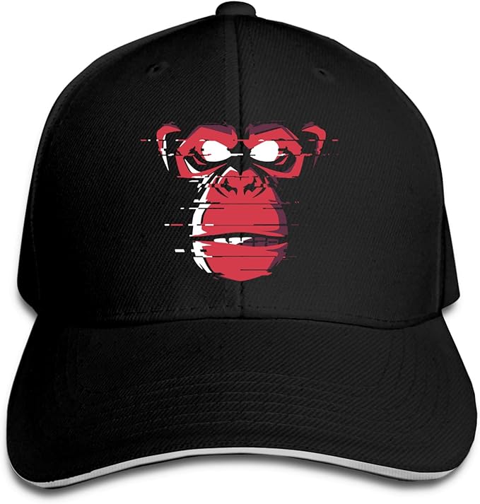 RISETRIAL Cool Gorilla Head Unisex Casual Golf Baseball Cap Sun Cap