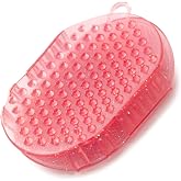 Jeffers Equine Two Sided Massage Groomer Tool for Horses, Dual Sided Rubber, Gentle Side for Face &amp; Legs, Firm Side for Body Cleaning, Bathing Tool for Dirt &amp; Loose Hair, Post Ride Care - Pink
