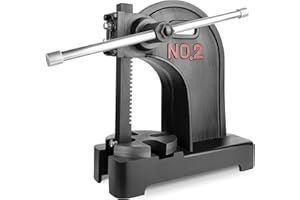 PXVWA 2 Ton Arbor Press, 8.46 inch Maximum Height, Manual Desktop Heavy Duty Arbor Presses for Metal forming Plastics Cutting, Hole Punching