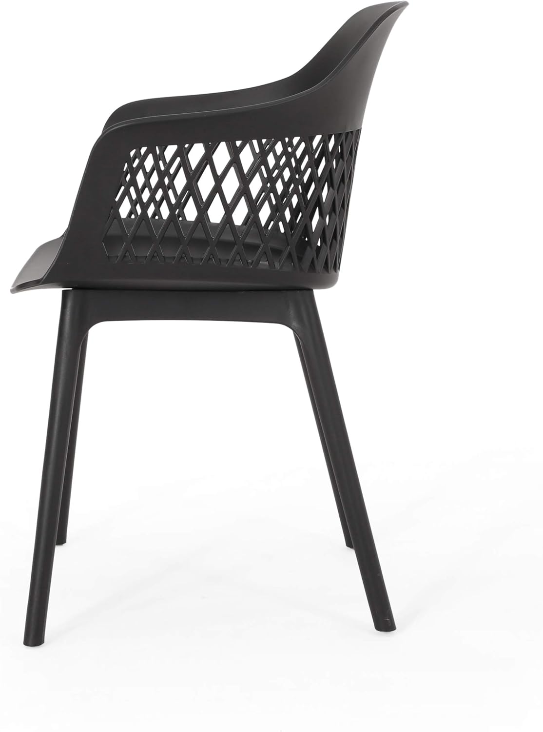 Christopher Knight Home 312178 Madeline Outdoor Dining Chair (Set of 2), Black : Garden & Outdoor