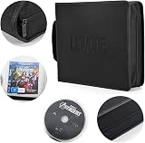 LIOVODE DVD Case 128 Discs 64 Booklets Capacity Storage Wallet Black view 5