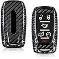 T-carbon Key Fob Cover fits for Ram Key Fob Cover,Real Carbon Fiber Key Fob Protector fits for Ram 1500 2500 3500 Accessories fits for Ram Power Wagon Tradesman Key fob Case with Keychain,Black