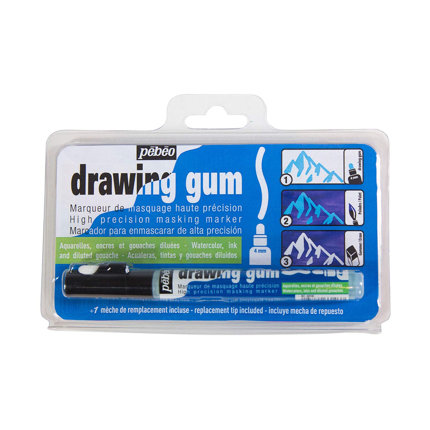 Pebeo Marker Drawing Gum Blistered Nib - 4mm, Round