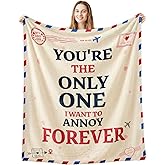 OurWarm Valentines Day Anniversary Couple Gifts for Women, Soft Fleece Throw Blanket 50x60 in, Birthday Romantic Gifts for Wife Girlfriend Husband Boyfriend, I Love You Gift for Him Her