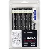 Tombow 51523 MONO Drawing Pencil Set, Assorted Degrees, 12-Pack. Professional Quality Graphite Pencil Set with Eraser and Sha