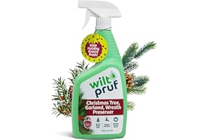 Wilt-Pruf® Christmas Tree/Cutting Preserver Spray |Preserves Christmas Trees, Wreaths, Garlands, Cuttings and Carved Pumpkins | Reduces Needle Drop | Keeps Cut Trees Fresh Longer | Natural (32 oz)