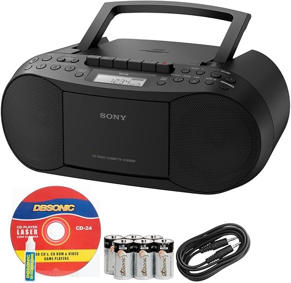 Sony Portable Stereo Boombox with MP3 CD Player, AM/FM Radio, Cassette