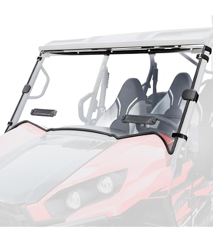 Amazon.com: SAUTVS Front Vented Windshields for Kawasaki Teryx