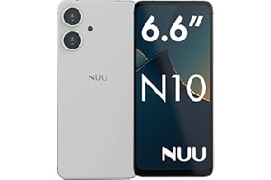 NUU N10 Basic Cell Phone for T-Mobile, Mint, Metro, Qlink, Tello and More 4GB/128GB, Perfect for Teenagers, Dual SIM 4G, Octa-Core 6.6" 90Hz HD+, Unlocked Phones Android Phone 14, US Warranty (White)