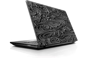 ITSASKIN1 15 15.6 inch Laptop Notebook Skin Vinyl Sticker Cover Decal Fits 13.3" 14" 15.6" 16" HP Lenovo Apple Mac Dell Compaq Asus Acer/Black Flowers Floral Pattern