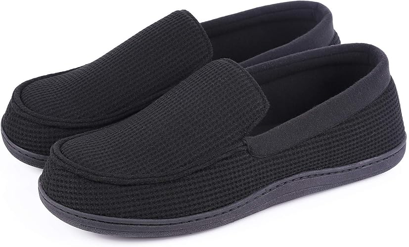 moccasin slippers with rubber sole