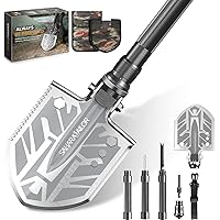 Sahara Sailor Survival Shovel Axe, Indestructible Camping Shovel Axe & Hatchet - 4 Thicken Extension Handles, 20-39.5 Inch Hi