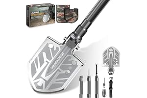 Sahara Sailor Survival Shovel Axe, Indestructible Camping Shovel Axe & Hatchet - 4 Thicken Extension Handles, 20-39.5 Inch Hi