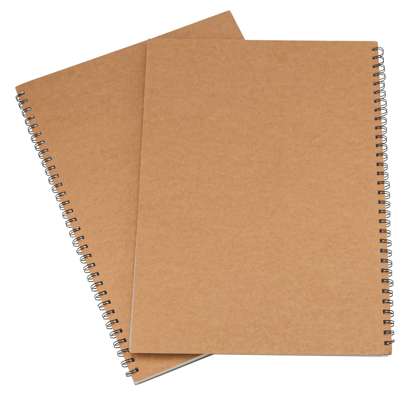 JAPCHET 2 Packs A3 Spiral Sketchbook, A3 Drawing Sketch Pad, Landscape Spiral Bound Sketchbook for Painting, Sketching, 30 Sheets/ 60 Pages