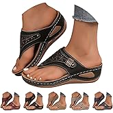 Godalithic Orthopedic Sandals for Women 2026 Dressy Casual Summer Arch Support Flip Flops Comfortable Beach Vacation Sandals