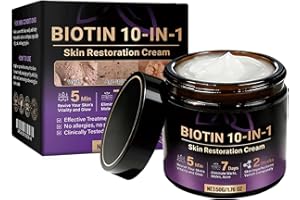 Biotin 10-in-1 Skin Restoration Cream, 2026 New Professional Skin Treatment Cream, Moisturizing & Repair, Natural Collagen Li