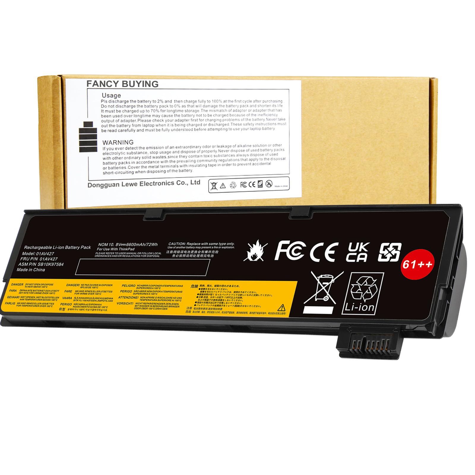 Photo 1 of 01AV422 01AV423 01AV425 01AV427 01AV428 01AV490 01AV492 Battery for Lenovo ThinkPad T480 T470 P51S P52S T570 T580 A485 A475 TP25 P51S P52S Series SB10K97584 SB10K97585 X50M08812 4X50M08812