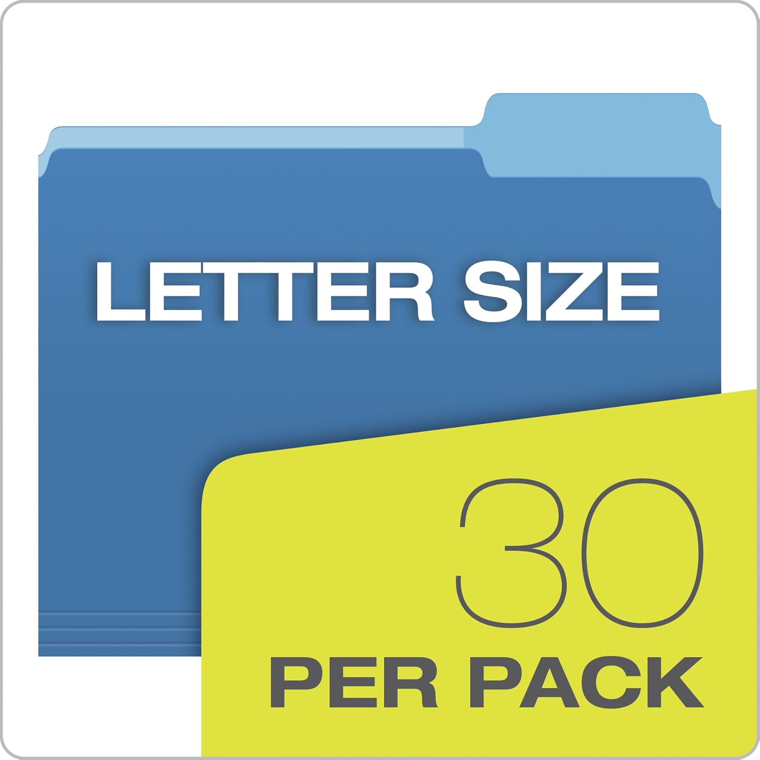Pendaflex 84370 File Folders with Erasable Tabs, 1/3 Cut Top Tab, Letter, Assorted (Pack of 30) : Hanging File Folders : Office Products
