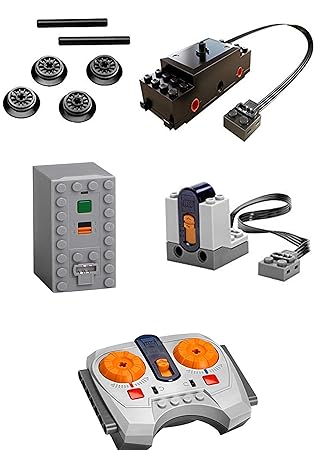 LEGO Potenzfunktionen Zug Motor set inklusive IR Empfänger, Fernbedienung & Batteriebox