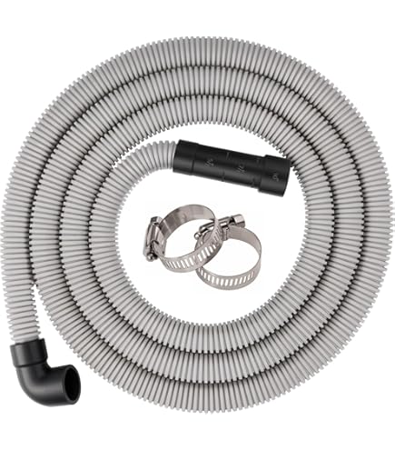 thumbnail image 2 of Universal Dishwasher Drain Hose - 10 Ft Discharge Hose - Corrugated An On 2 of 11