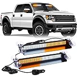 XRIDONSEN Dash Strobe Lights 144 LED Amber White