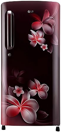 LG 190 L 3 Star Direct Cool Single Door Refrigerator(GL-B201ASPX.ASPZEBN, Scarlet Plumeria, Smart Inverter Compressor)