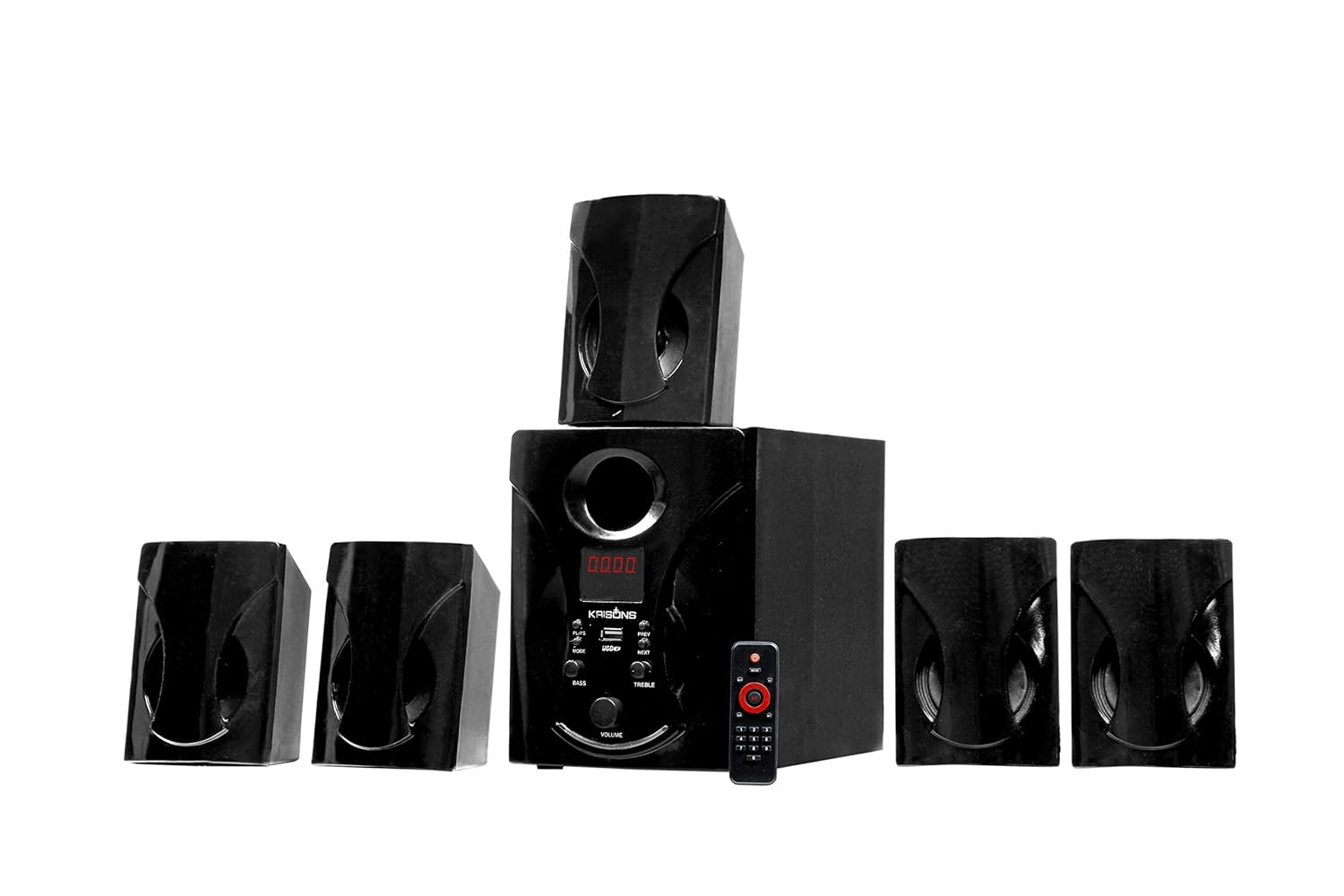 krisons wireless home theatre with bluetooth speaker and remote