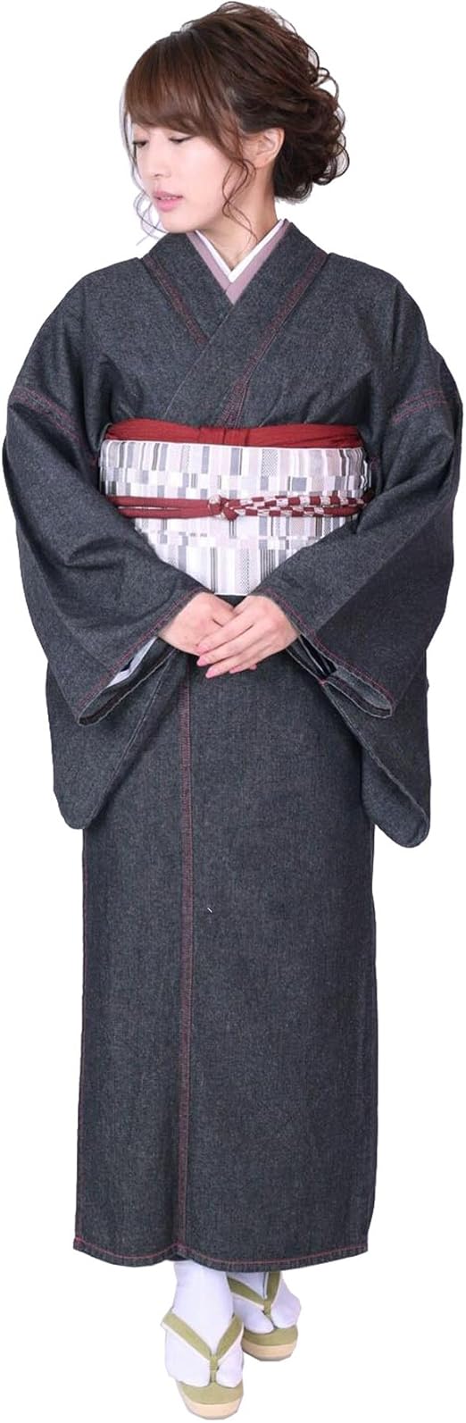 Amazon エイト 8 Eight デニム 浴衣 レディース 単品売り ゆかた 着物 巡 Meguru ワンウォッシュ 浴衣 通販