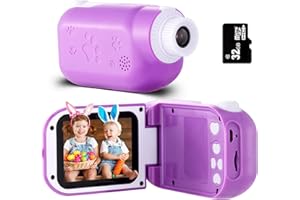 ENGPURE Kids Video Camera Kids Camcorder - Birthday for Girls Age 3 4 5 6 7 8 9 10, Children Digital Camera for Toddler Toys with 32GB SD Card