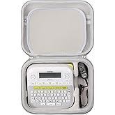 Mchoi Hard Portable Case Suitable for Brother P-Touch PTD210/PTD220 Label Maker, Shockproof Label Maker Protective Case (Grey)