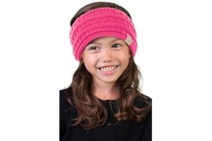 Funky Junque Kids Headwrap Baby Toddler Knit Fuzzy Lined Head Wrap Headband Ear Warmer