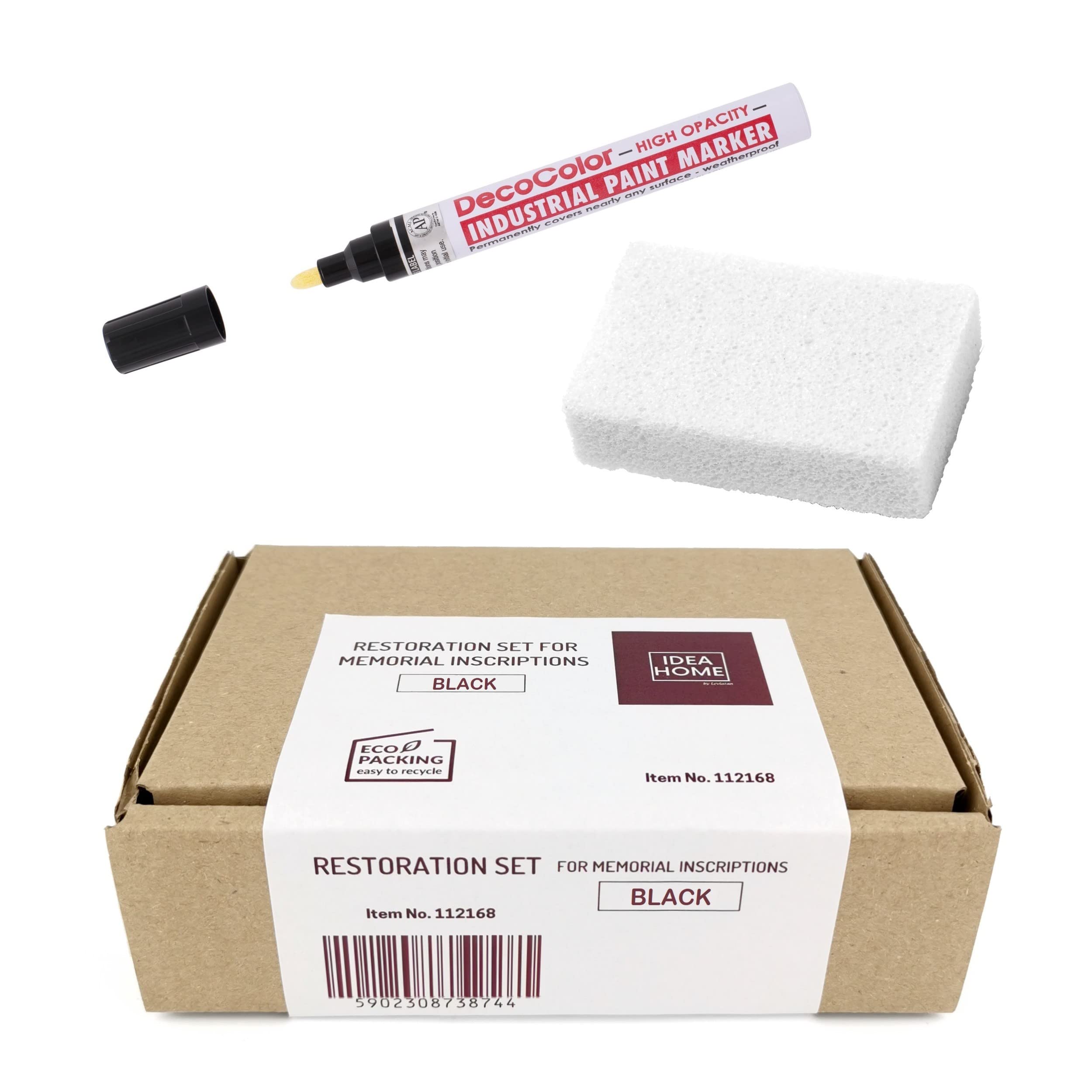 LEVIATAN Set for Restoration of Inscriptions on Gravestone Oil Marker Black