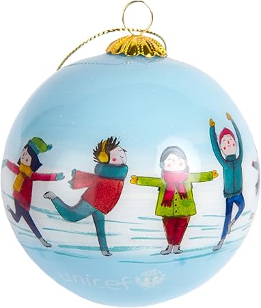 Immagini Natalizie Unicef.Unicef Regalo Solidario Palla Di Natale Blu Taglia Unica Amazon It Casa E Cucina