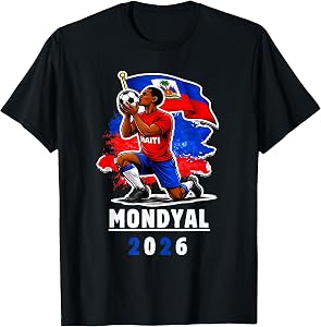Haiti Soccer 2026 T Shirts Haitian World Football Fan Ayiti Lover Tees for Men and Women