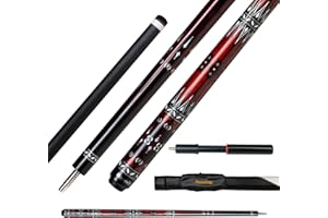 Moyerely Carbon Fiber Pool Cue,11.8mm/12.5mm Low Deflection Cue Stick,Professional Pool Stick with Case