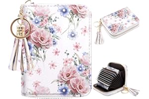 Coco Rossi Women's Small Credit Card Wallet RFID Glitter Cute Credit Card Holder Wallets for Women