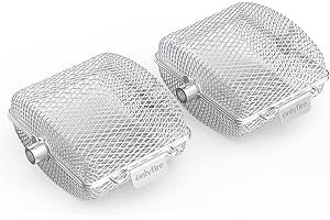 ONLYFIRE CHEF Onlyfire Rotisserie Grill Basket, 2 Pack Stainless Steel Rotisserie Accessory for Any Grill, Fits for 1/2" Hexagon, 3/8" Hexagon, 3/8" Square & 5/16" Square Spit Rod, Global Patent