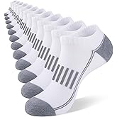 eallco 12 Pairs Mens Ankle Socks Athletic Running Low Cut Breathable Cushioned Comfort Casual Socks