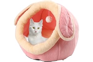 PowerKing Cat Bed for Indoor Cats,Cat House Furniture for Pet Kitten Tent Cave,Cute Dog Beds for Puppy Medium Dogs with Remov