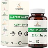 Colon Tonic, 3rd Party Tested Natural Stool Softener by Dr. Marco Sikaffy | No Senna, No Extracts, Whole Herbs Only | Cascara Sagrada, Rhubarb, Fennel, Goldenseal, Ginger + 3 | 3rd Party Lab Tested