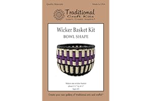 TRADITIONAL CRAFT KITS Wicker Basket Kit - Bowl Shape