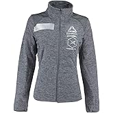 Reebok Women's Full Zip Polar Fleece Active Jacket Grey Heather/Silver